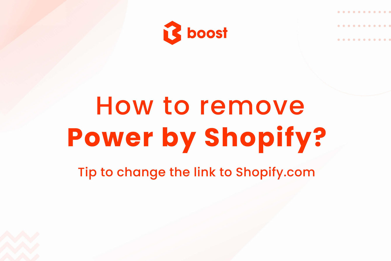 How to remove “powered by Shopify”: Tips to replace the link to Shopify.com